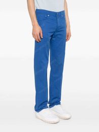 Calça de calça masculina de designer Kiton Pressed-Crease Straight Troushers for Man Casual Long Pant