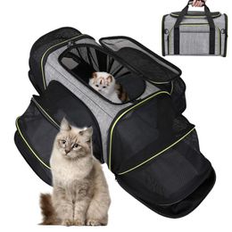 Strollers Pet Travel Bag Zipper Adjustable Breathable Foldable Expandable Small Medium Cat Seat Outdoor Handbag Supplies Dog Accessories