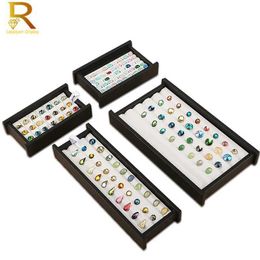 Jewelry Stand carrying travel display box gemstone organizer bracket loose diamond rack tray storage Q240506