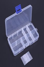 New 10 Compartments Pouch Storage Box Transparent Fishing Lure Square Fishing Box Spoon Hook Lure Tackle Boxs Fish Accessory Boxs8834338