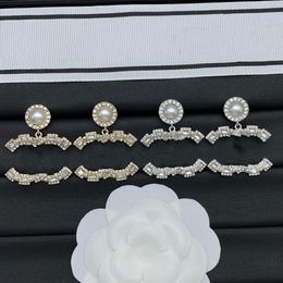 Brand Designer Earrings C-Letter Stud 18k Gold Titanium steel Studs Geometric Vogue Women Earring Wedding Birthday Party Jewelry