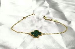 Fashion Luxury clover Bracelet designer gold Jewellery chain for women wedding gift Valentines Day adults bracelets blue green black8245804