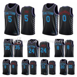 SacramentoKingsMen Buddy Hield DeAaron Fox Tyrese Haliburton Marvin Bagley 2020-21 Black City Basketball Jersey New Uniform 304c