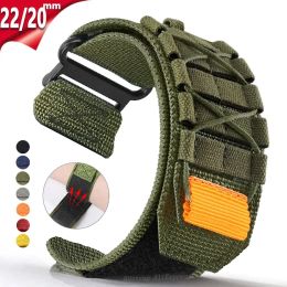 Devices New Nylon Band 20mm 22mm Universal Replacement Wristband Sport Watch Strap for Men Women Bracelet Colourful Belt Accessories