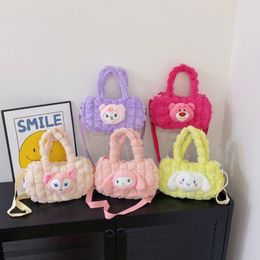 Wholesale of new plush toy cartoon doll bags, single shoulder diagonal cross handbag, grab machine doll gift bags