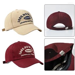 Ball Caps Men's And Women's Baseball Street Lettered Embroidery Retro Flat Solid Hip Hop Cap