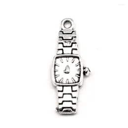 Charms Watches Pendant Diy Accessori Jewelri 9x28mm 10pcs Antique Silver Color
