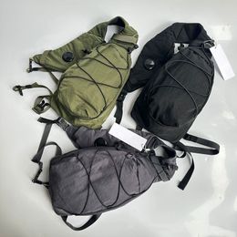Men CP Single Shoulder Crossbody Small Bag Single Lens Outdoor Sports Pull Rope Nylon Chest Bag Waist Bag