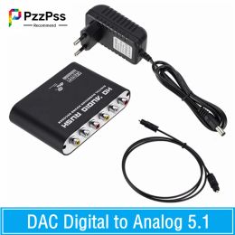 Amplifiers Digital to Analog 5.1 CH Audio Decoder Amplifier SPDIF Coaxial to RCA DTS AC3 Optical Digital Amplifier Analog Converte For TV