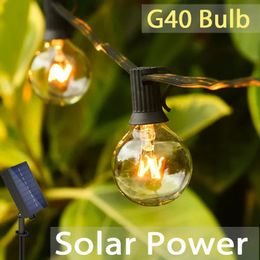 Outdoor LED Garland Globe Lights Patio Garden Lighting Decoration Waterproof String Lamp Wedding Party Ornament Solar Power Bulb 240423