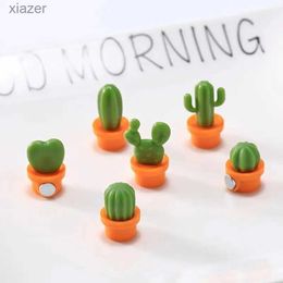 Fridge Magnets 6 pieces of 3D cute juicy plant cactus refrigerator magnets magnetic stickers for home decoration refrigerator magnets refrigerator decoration WX