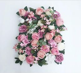 Artificial flower wall 6040cm rose hydrangea flower background wedding flowers home party Wedding decoration accessories7528392