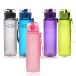 Cups Dishes Utensils Aquarius sports frosted tourism outdoor leak proof sealed childrens school water bottle childrens beverage BPA freeL2405