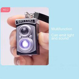 Keychains Lanyards Mini Camera Keychain Car Key Chain Key Ring LED Flashlight Colorful Kaca Key