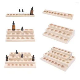 Storage Bottles Bottle Stand Display Made Of Wood Cosmetics Organizer For Nail Polish