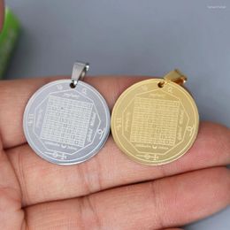 Pendant Necklaces 2Pcs/lot Magic Square Moon For Necklace Bracelets Jewelry Crafts Making Findings Handmade Stainless Steel Charm