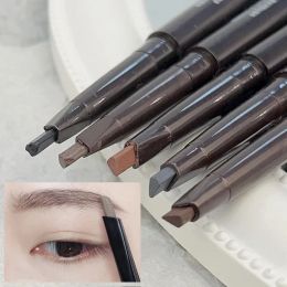 Enhancers Double Head Eyebrow Pencil with Brush Natural Smooth Triangle Eyebrow Tint Pen Waterproof Lasting Black Brown Eyebrow Cosmetics