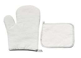 5sets Oven Mitts Sublimation DIY White Blank Canvas Bakeware Glove for Kitchen Cooking Baking4417279