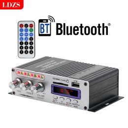 Amplifier 502BT HIFI Amplifier Channel 2.0 Stereo Audio Sound Amp Bass Trebl for Home Theatre Sound System