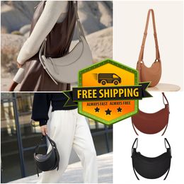 free shipping Luxurys polena half moon Shoulder bags Women Cross Body Designer bags Underarm Clutch tote handbag Leather Hobo fashion Bag cattlehide cowboy