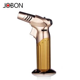 JOBON Fashion Gas Unfilled Butane Refillable Blow Chef Grill Torch Lighter For Kitchen BBQ Cigar Camping Jet Flame Adjustable