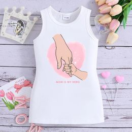 Girl Dresses Summer Girl's Round Neck Sleeveless Cute Hand Letter Pattern A-line Dress Casual Festival Infant Toddler