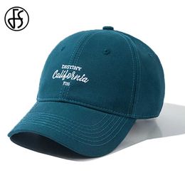 Ball Caps FS 2024 Streetwear Korean Hip Hop Caps For Men Blue Green Women Stylish Snapback Baseball Cap Cotton Trucker Hat Bone Masculino Y240507