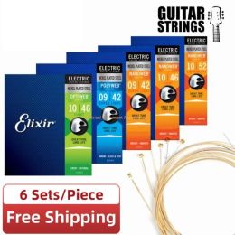 Accessories Phosphorus Bronze Elix 11027 6 Sets!!! Acoustic/Electric Strings Good Sound Long Life Full Smooth 16002 16027 16052