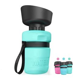 Portable Dog Water Bottle Foldable Pet Feeder Bowl Water Bottle Pets Outdoor Travel Drinking Dog Bowls Drink Bowl Dogs BPA Free 240419