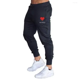 Men's Pants Feet For Spring And Autumn Thin Style Trendy Sports Tie Fun Print Comfortable Cropped