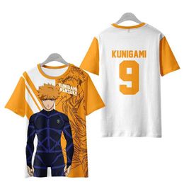 Men's T-Shirts Anime Blue Lock T-Shirts Football Sport 3D Printed Strtwear Men Women Casual Fashion Oversized T Shirt Harajuku Kids Ts Tops T240505
