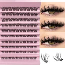 DIY Clusters Eyelash Extension Segmented Lashes 100 Volume Natural Cluster Segmented Eyelashes Bundle Lashes