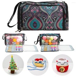 Storage Bags Crochet Yarn Tote Bag Large Capacity Hook Holder Case Multifunctional Knitting Project For Thread Sewing Tools