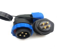 SD20 4pin Waterproof Power Cable Connector 25A 250V Right Angle High Voltage Electronic Aviation Connectors IP68 LED Power Plug 8748436
