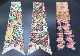 2021 designer headband luxury brand scarves for women039s small scarf multifunction tie bag handbag high quality silk fabric 62367637
