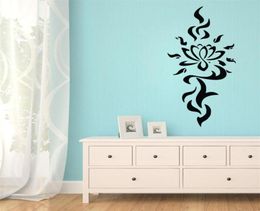 Beautiful Namaste Lotus Wall Stickers Bathroom Tile Stickers Waterproof Wall Decals Home Decor30772876076