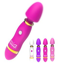 USB Rechargeable Vibrator 12 Speeds Mini Magic Wand Massager AV Vibrators Stick Clitoris Stimulator Vibration Sex Toys for Women7784042