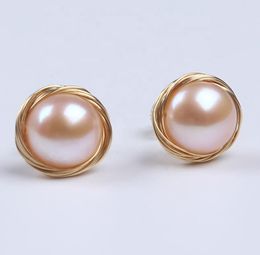 New style fashion design 910mm button shape pearl jewelry sets women earrings2583626