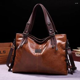 Shoulder Bags Fashion Soft Leather Ladies Single Crossbody Bag Senior Retro Handbag Tote Hundreds Of Large Capacity Commuter Wom