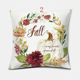 Cushion/Decorative Flower print polyester square cushion cover car sofa office chaircase simple home decoration ornaments