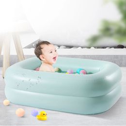 Inflatable Rectangle Swimming Pool For Baby PVC Balls Pool Toys For Children Summer Portable Bathtub Kids Outdoor Swimming Pool 240420