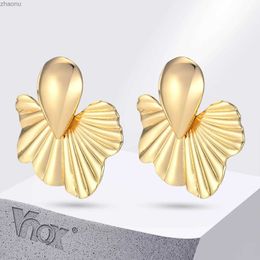 Dangle Chandelier Vnox oversized womens stud earrings Beta Fish Goldfish Carp Lucky Animal Brincos Fashion large metal earrings XW