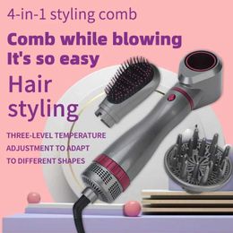 Curling Irons Multi functional hot air comb for women curler straightener automatic temperature adjustment anti scaling upgraded hairstyle Q240506