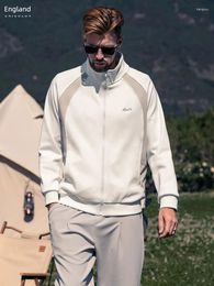 Men's Hoodies Yingjuelun Silver Plush American Casual Contrast Colour Jacket