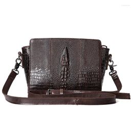 Shoulder Bags Retro Trendy Fashion Crocodile Pattern Lady Bag Cowhide Leather Female Shell Handbag Messenger