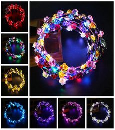 LED Light Up Wreath Headband Women Girls Flashing Headwear Hair Accessories Concert Glow Party Supplies Halloween Xmas Gifts RRA202900770