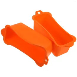 Take Out Containers 2 Pcs BBQ Grease Collection Box Baking Pans Outdoor Cup Liner Drip Reusable Catcher Silica Gel Silicone Camping