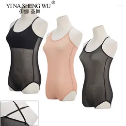 Stage Wear Belly Dance Bottom Tank Top Adult Bodycon Gauze Latin Ballet Inner Layup With Hanging Strap Mesh Waist Body Cover