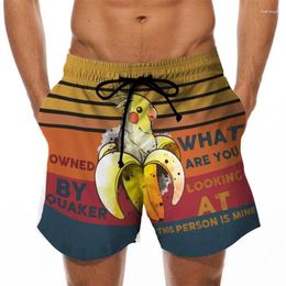 Men's Shorts 2024 Beach Pants Fun 3D Turkey Head Print Swim Trunks Spoof Banana Pattern Europe And The United States Wholesale
