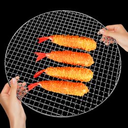 Tools 304 Stainless Steel Round BBQ Net Grill Mesh Roast Nets Bacon Grills Iron Nets Barbecue Accessories Nonstick BBQ Accessories